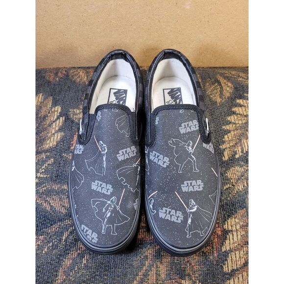 Vans Womens Star Wars Darth Vader Slip-On Sneakers- Size 9 - Picture 1 of 10